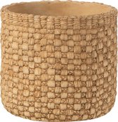 J-Line Bloempot Gewoven Cement Beige Large Set van 2 stuks