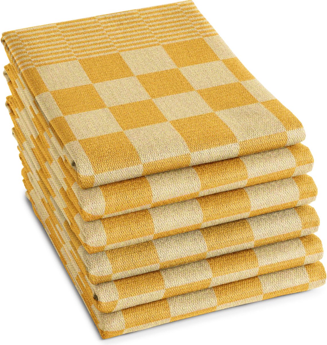 DDDDD Theedoek Barbeque - 65x65 cm - Set van 6 - Geel