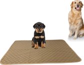 Sharon B - Puppy training pad - plasmat - beige - afmeting 70 x 100 cm - hondentoilet - herbruikbaar - wasbaar