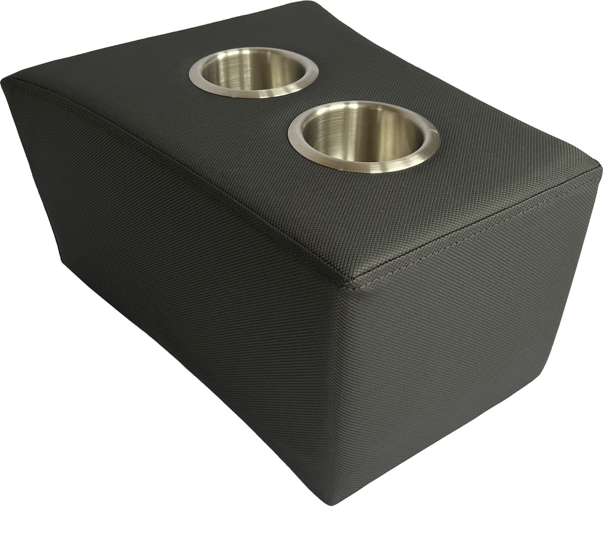 Armsteun Kussens met twee RVS Bekerhouders - Diamonds Carbon 6610 - glad