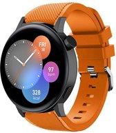 Siliconen Smartwatch bandje - Geschikt voor  Huawei Watch GT 3 42mm siliconen bandje - oranje - 42mm - Strap-it Horlogeband / Polsband / Armband
