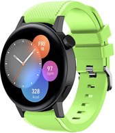 Siliconen Smartwatch bandje - Geschikt voor  Huawei Watch GT 3 42mm siliconen bandje - lichtgroen - 42mm - Strap-it Horlogeband / Polsband / Armband