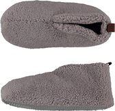 Sloffen - Pantoffels dames - Pantoffels - Sloffen dames - Laag - Teddy Wol - Donkergrijs - Maat 39/40
