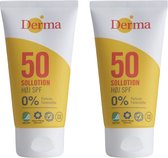 Derma Sun - Zonnelotion SPF50 - 2 x 100 ML - Parfumvrij