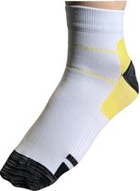 Inuk Compressiesok - Sportsok - warme voeten sokken - Maat L/XL 40-44 - Unisex - Wit Grijs - Fantastisch sokken, geen naden en dngen die blijven hang - altijd strak en compact - kl