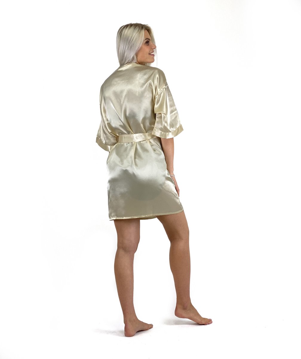 Satin-Luxury extra lange damesbadjas veren – satijn - online kopen bij