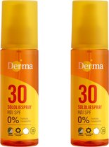 Derma Sun Zonnebrandolie - SPF30 - 2 x 150 ML - Parfumvrij
