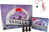 2 Pakjes - Wierook - Wierookkegeltjes - Kegeltjes - Kegels - Incense Cones - Vanille - Vanilla - 20 Kegeltjes + Gelukspoppetje