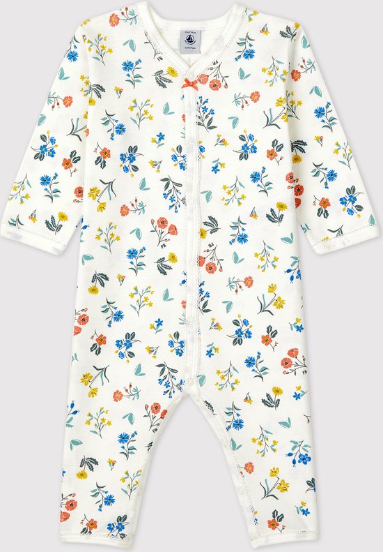 Petit Bateau Baby meisjes A00Bb00 body met hartjes, korte mouwen, van katoen, 3 stuks, wit rood wit, 6 Maanden