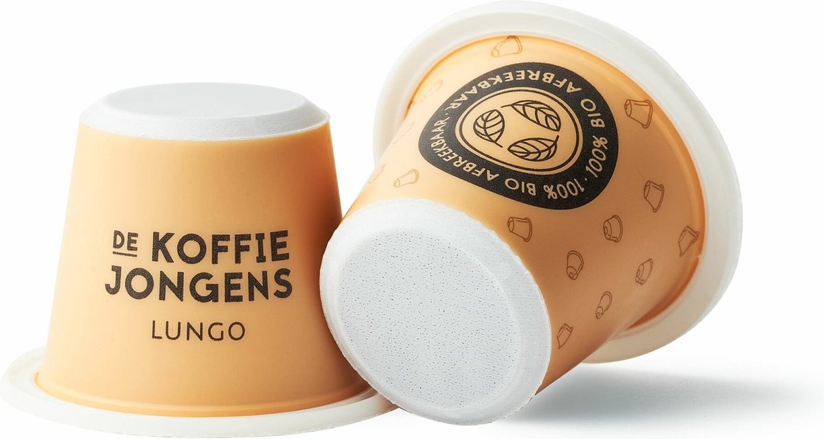 Nespresso cups De Koffiejongens Lungo 100 biologisch afbreekbaar