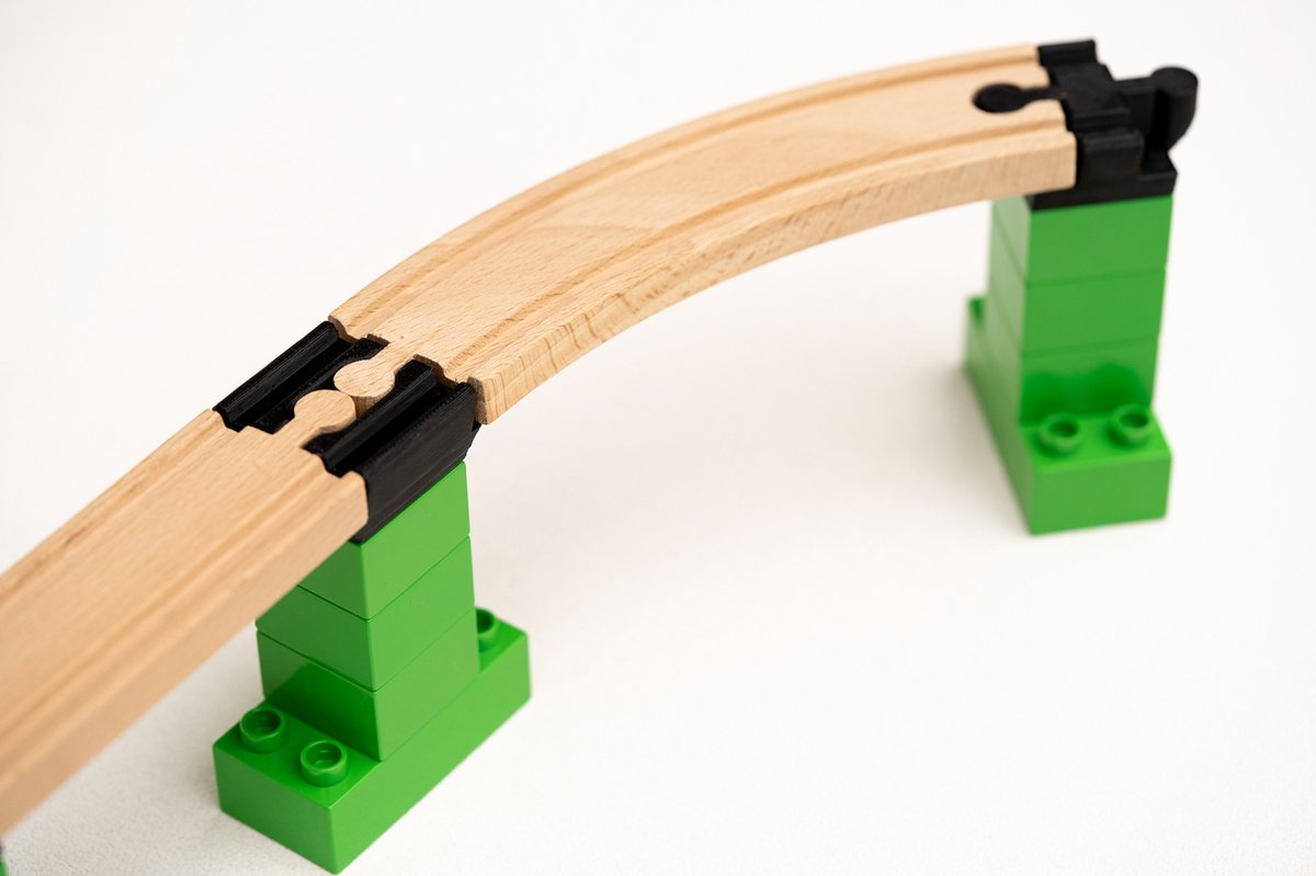 Houten treinrail connector - 3D Print Arnhem