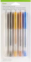Cricut Explore/Maker Glitter Gel Pen Set 5-pack (Black, Gold, Silver, Brown and Blue)
