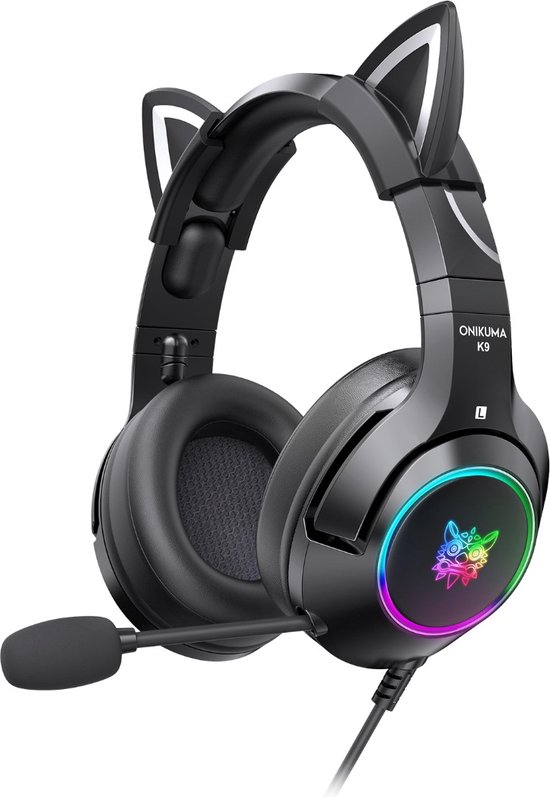 ONIKUMA K9 Gaming headset Met Microfoon Zwarte Koptelefoon PS5