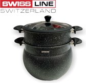 Swiss Line Couscous pan 12L - Zwart - Aluminium