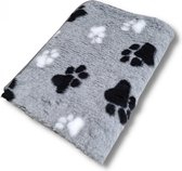 AFGEBIESD VET BED - FURFLEECE - GRIJS 3 KLEUR 100 x75 cm