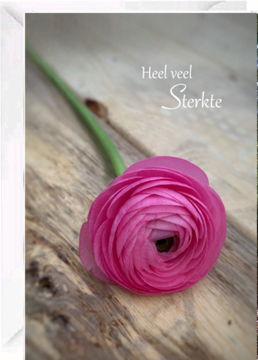 Premium Cadebo Luxe Condoleance kaart - Rouwkaart - Sterktekaart - Met Oprechte Deelneming - Gevouwen kaart met envelop - 17x12cm