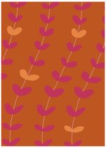 HappyBook - Notebook - A4 - Notitieboek - Dagboek - Diary - Oranje - Hartje - Bloemen - Kleurig - Vrolijk - Cadeau - Relatiegeschenk - Softcover - Elastiek - Boekenlegger - Zakelij