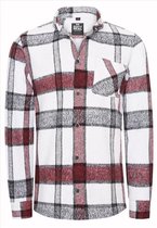 Heren overhemd - Rusty Neal - R11031-v10 - Wit-Rood