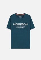 Horizon Forbidden West - Logo Heren T-shirt - L - Blauw