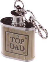 Sleutelhanger voor papa o.a. Vaderdag heupfles 'Top dad'