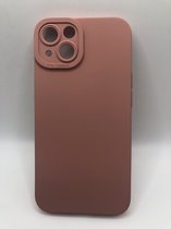 Hoogwaardige Siliconen hoesje met bescherming rondom Camera/Lens - Geschikt voor iPhone 13 - Oudroze (Let OP: Past Alleen 13)