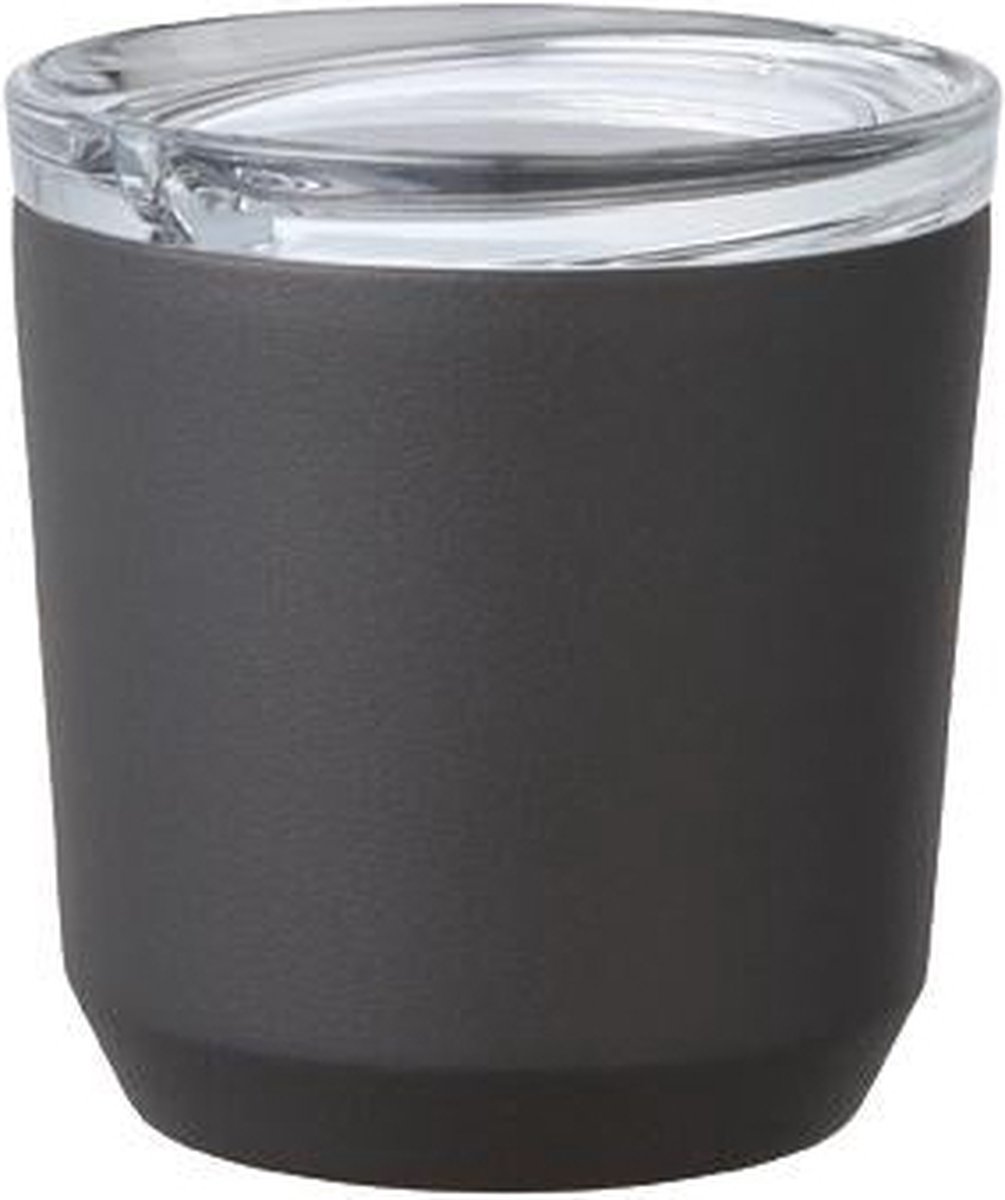 Kinto To Go Tumbler 240ml - zwart - rvs thermosbeker - koffiecup - herbruikbaar - koffiebeker