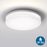 B.K.Licht - Badkamerlamp - witte plafonniére - rond (Ø22cm) - badkamerverlichting met 1 lichtpunt - 4.000 K  neutral wit licht - IP54
