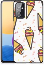Hoesje Super als Cadeau voor Kleinzoon Geschikt voor Samsung Galaxy M52 Silicone Back Case met Zwarte rand Icecream