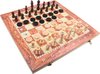Afbeelding van het spelletje 3 in 1 Schaakbord | Dambord | Backgammon | Hout | Schaakset | 34 x 34 cm