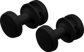 Klea Handdoekradaitor Knop (2 stuks) Zwart