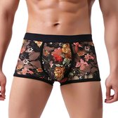 Sexy Boker Kant Met Bloemen Doorschijnend Maat M