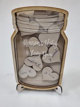 Een potje liefde - te personaliseren complimenten - Reasons why I love you - Valentijnsdag - Valentijn cadeautje - Potje met liefde )- complimenten