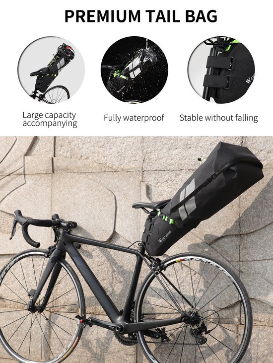 Sacoche De Guidon WEST BIKING 2,5L étanche - Noir - Pour Vélo Route/VTT - NEUVE