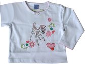 Disney Meisjes Longsleeve Bambi - Wit - T-shirt met lange mouwen - Maat 68