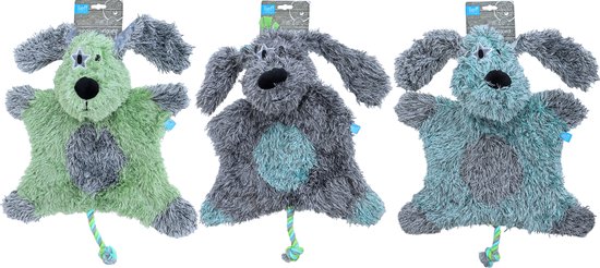lief! Boys hondenspeelgoed - XXL teckel met piep - 45 cm - 1 STUK assorti