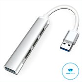 USB-A naar USB HUB| 4 USB poorten | USB 3.0 | Snelle Verbinding | Zilver | Merk MG | Compatible met Apple Macbook Pro / Air / iMac / Mac Mini / Google Chromebook / Windows Surface