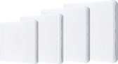 Exalight Vierkante Plafondlamp - Slaapkamerlamp - Badkamerlamp - Woonkamerlamp - LED Licht - Koud Wit - 18W - 15x15x4 cm
