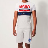 Nasa heren pyjama - wit - grijs - Maat S