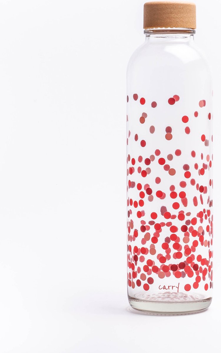 Carry Bottles - Pure love 700 ml - drinkfles glas - valentijn