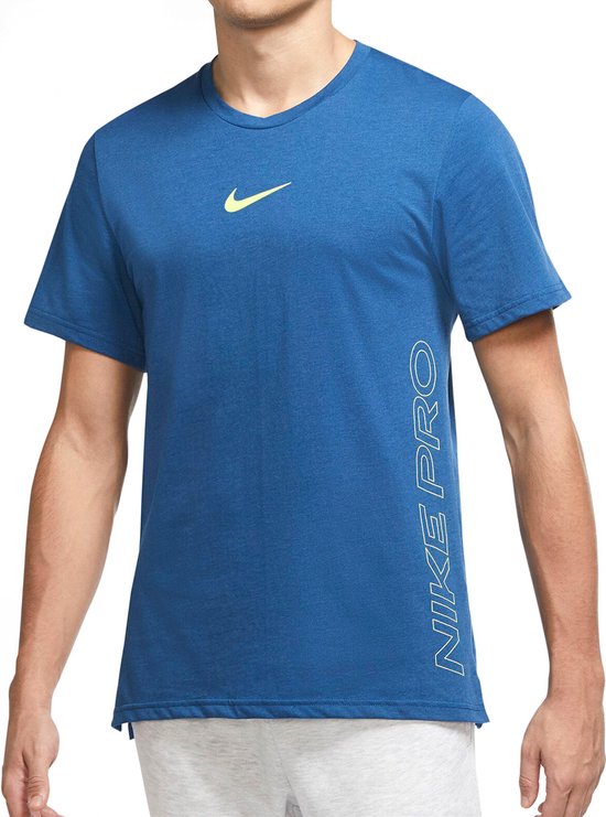 Maillot de sport homme Nike Pro Dri-Fit Burnout bleu marine | bol
