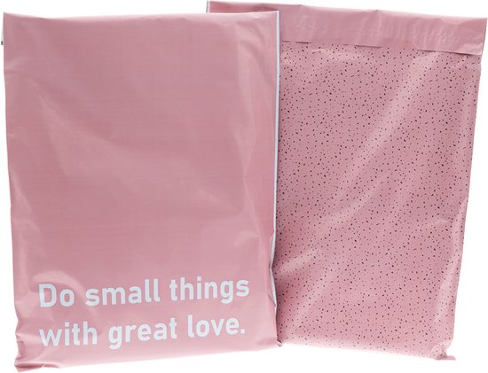 Verzendzakken voor Kleding - 100 stuks - 33.5 x 43 cm (A3) - Quote Roze
