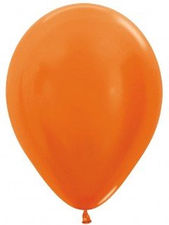 Sempertex ballonnen Metallic Orange| 50 stuks | 12 inch | 30cm