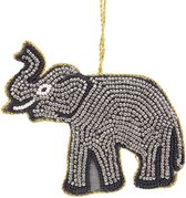 Olifant Ornament met kralen 10x1,3x9cm