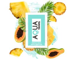 AQUA TRAVEL | Aqua Travel Tropical Fruits Flavour Waterbased Lubricant - 6 Ml