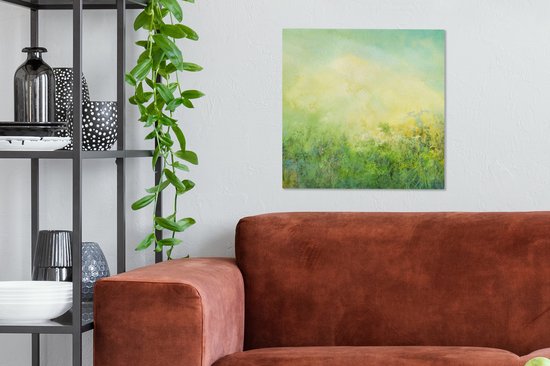 Peinture sur toile Herbe - Été - Peinture à l'huile - 50x50 cm - Décoration murale