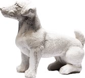 Jack Russel Tuinbeeld hond (Wit) -hoogwaardige kwaliteit -perfect voor binnen en buiten