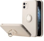 Apple iPhone 13 Mini Back Cover | Telefoonhoesje | Ring Houder | Wit