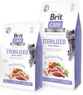 Brit Care Cat Grain-Free Sterilized Weight Control, 400 gram - katten droogvoer - Graanvrij - Sterilized