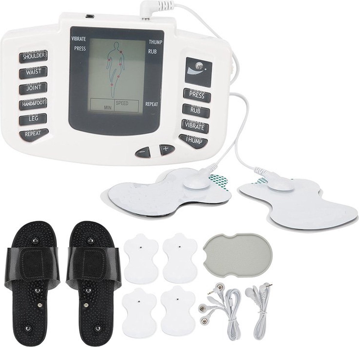 AILEDA Elektrostimulator Voor Buikspieren – EMS-gordel Met 8 Modi, 19 Niveaus, Voor Buik, Armen, Benen, Taille En Billen