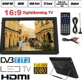 Digitale analoge draagbare tv  D12 Portable 12 Inch TFT HD VGA ATSC ATSC. M/H TV Television Digital Analog Support Dolby